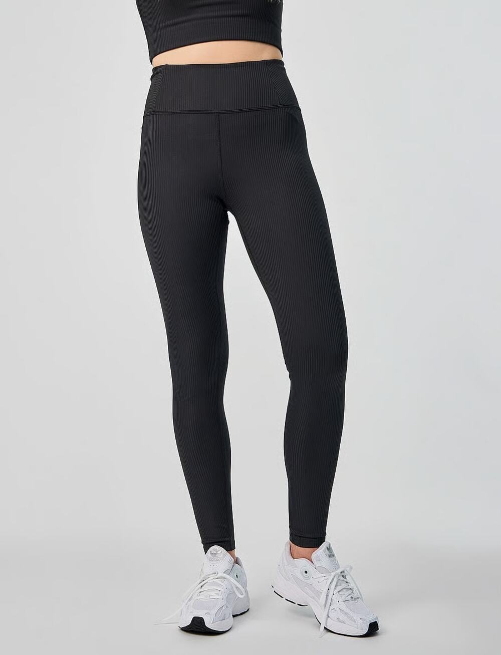 Girlfriend Collective Black Rib High-Rise Leggings Size: S - Picture 1 of 5